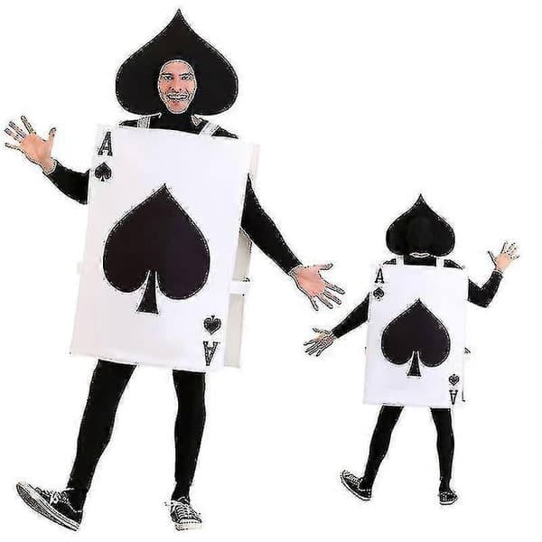 Pokerdräkter Spader Ess Cosplay Halloweendräkter Karnevalsförklädnad C