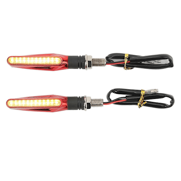 1 Pari 12V moottoripyörän suuntavilkut LED-merkkivalo Sport Street Bike Off Road Chopper Punainen