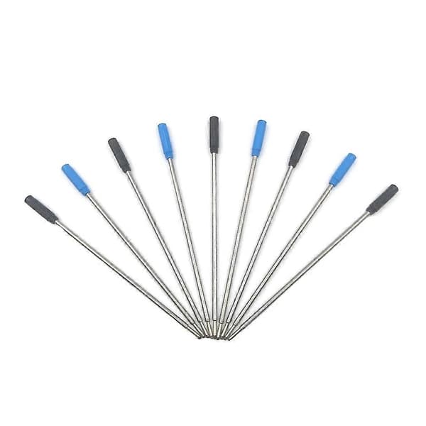 10 stk. Kulepenn Refill - Blå Svart (115mm) Black