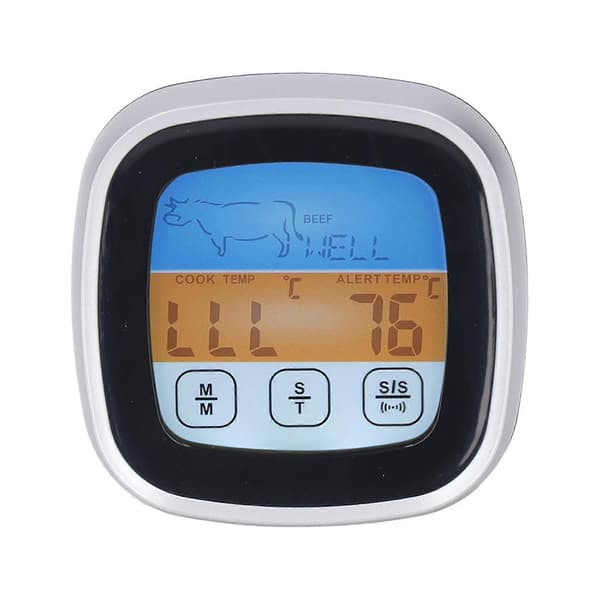 Digital Kötttermometer LED-Display Noggrann Mätning Kötttemperaturmätare för Kök