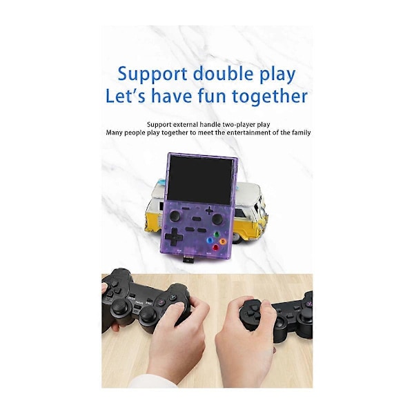 XGB35 Retro Videospillkonsoll 3.5 tommers IPS-skjerm Åpen kildekode for PS1 GB Håndholdt Spillkonsoll Svart
