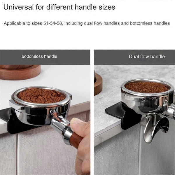 Espresso Kaffe Tamper Matta Station Press Tamperhållare Hörnmatta Pad Silikon Kaffeutrustning Tamper Barista Verktyg Svart
