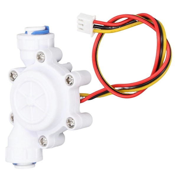 Vannstrømningssensor Vanndispenser Flowmåler Barb Grensesnitt Hall Sensor 3P Kabel DC3.5?24V