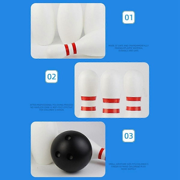 Bowlingklot Set Inomhus Utomhus Multifunktionell Pedagogisk Sportleksak Barn Bowling Spel Set Barn