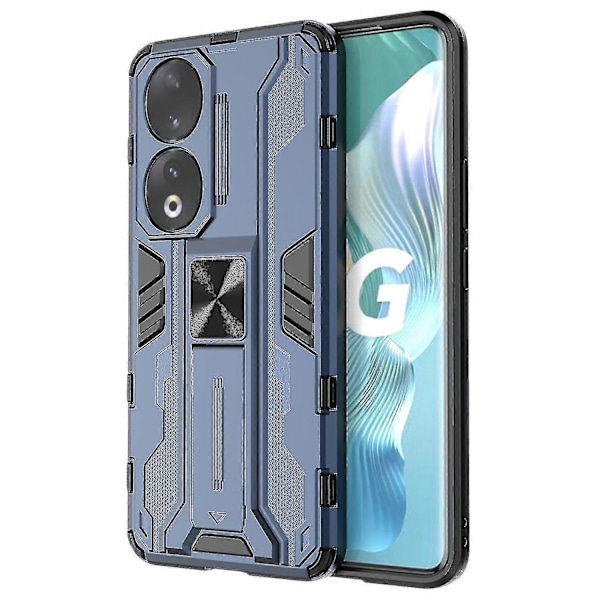 For Honor 90 Anti-drop Telefondeksel Med Støtte Hard PC + Myk TPU Beskyttelsesetui Blue