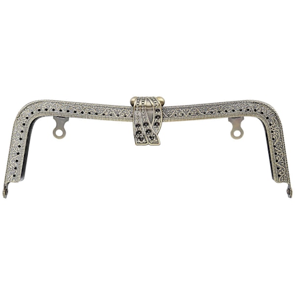 Metallinen lompakon kehys DIY Kiss Clasp Lock Retro Kohokuvioitu kahva Laitteistotarvikkeet 20cm Pronssi B01-02700476