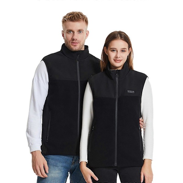 Oppvarmet fleecevest for menn, 13 varmesoner S