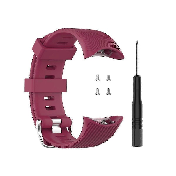 Erstatningsrem for Garmin Forerunner 45 / 45s Smartklokke Silikonklokkeveske for Garmin Forerunner 45 45s Armbånd wine red strap