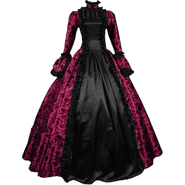 Snabb Leverans Noble Klänningar Damklänning Plus Size Medeltida Balklänningar Eleganta Kostymer För Kvinnor Viktoriansk Klänning 4 färger Red 4XL