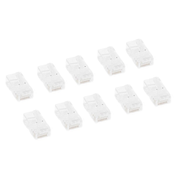 100 stk. TF1013D CAT5 RJ45-kontakt 8P8C Ethernet-kabelkobling Krystallhode for nettverkskommunikasjon