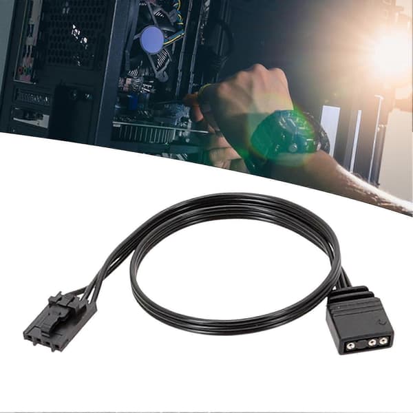 25CM ARGB Controller Adapterkabel QL LL120 ICUE RGB LED-blæser 3-benet/4-benet til 5V 3-benet konverteringsstikledning Computertilbehør