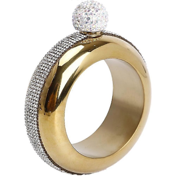 Armbåndsflaske Armbåndsflasker Kreativt Rustfritt Stål Og Lommeflaske DiamondGold