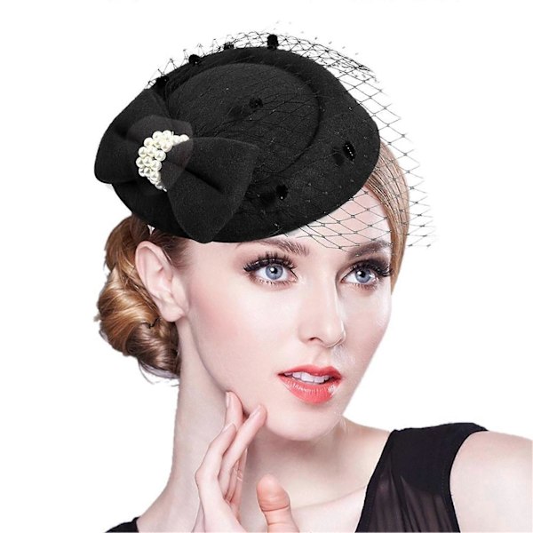 Fascinator Hårnål Letvægts Komfortabel Polyester Fiber Mesh Sløjfe Hårspænde til Dagligdag Shopping Rejse Qinhai