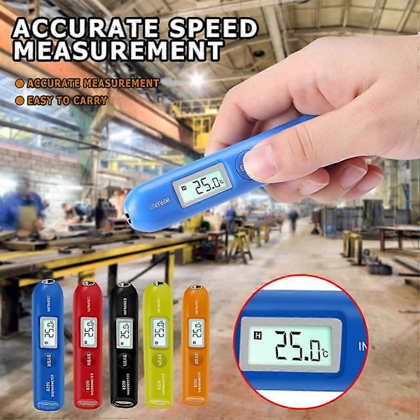Kontaktlös Mini Digital Infraröd Termometer med LCD Handhållen Portabel Ficktemperaturpenna