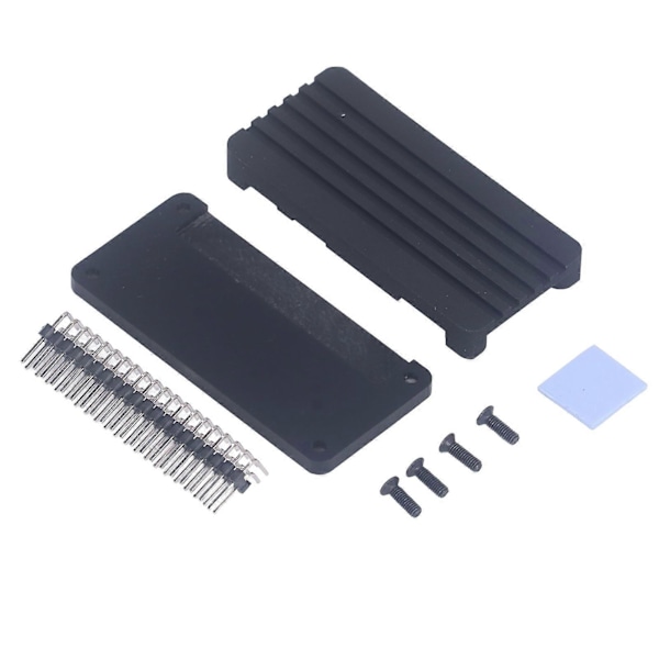 Kølekasse i aluminiumslegering med akryl bundskal, passiv køling kabinet til Raspberry Pi med bøjet pin header