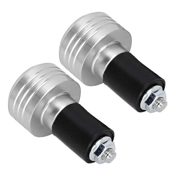 Motorsykkel Styregrep Ende Aluminium Plugger Moto Slider Tilbehør (Sølv)