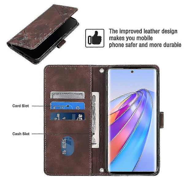 For Honor Magic 5 Lite 5g /x9a 5g/x40 5g Telefon Cover Flip Stand Læder Wallet Stødsikkert Cover Brown
