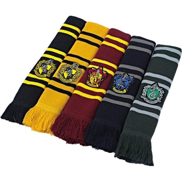 NY Harryy Potter Scarf Varm Tjock Slytherin Hogwarts College Badge Ravenclaw Hermione Gryffindor Tofs Scarf Accessoarer Presenter Blue