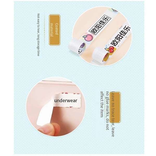 Printer D11 D110 D101 Officiel Etiket Klistermærke Papirrulle Farve Hvid Transparent 9 Ruller