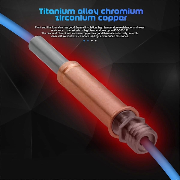 2 stk. Bimetal Heatbreak Opgradering Hals til 3 Halser til 3 Hotend 3D Printer Tilbehør