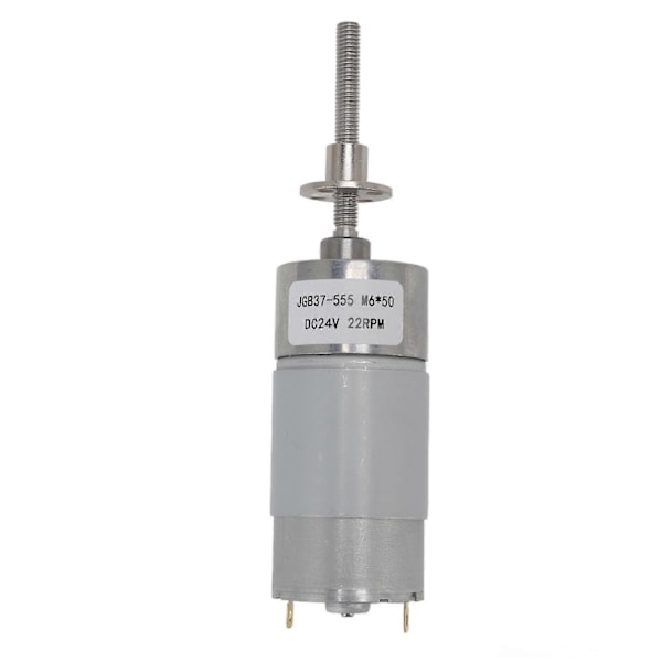 DC-vaihteistomoottori M6x50 kierteellä, itselukittuva alumiiniseoskuori, messinkikäämi, nopeuden vähennysmoottori laipalla DC24V 22RPM