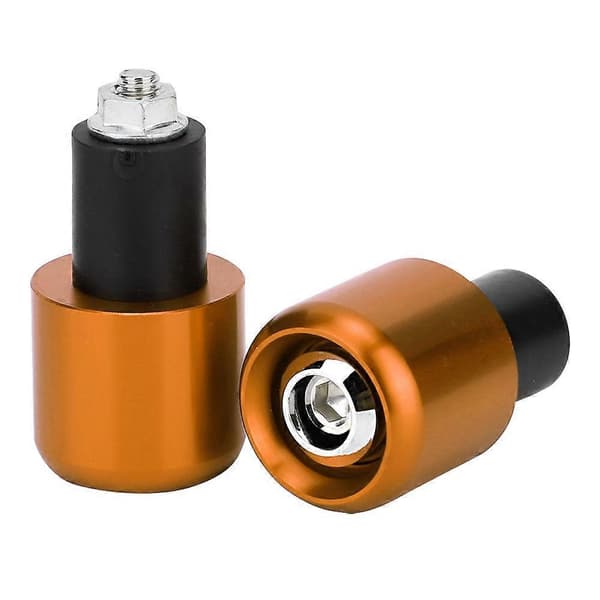 2 st Motorcykel Modifiering Tillbehör Styrändplugg för 22mm Diameter Styre (Guld)