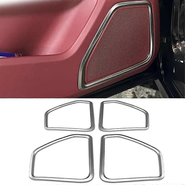 For 2015-2021 Sølv ABS Dørhøyttaler Horn Ring Ramme Deksel Trim