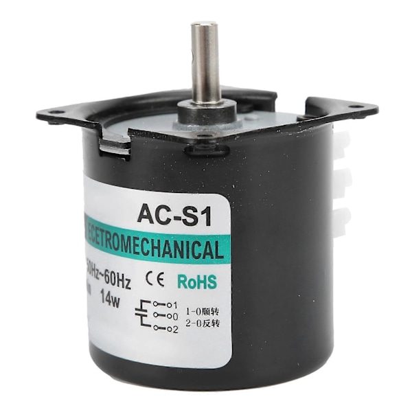 AC Synkronmotor 14W Permanent Magnet 2-vejs Høj Torsion Central Akselbeslag XD60KTYZ (20 omdr./min AC110V)