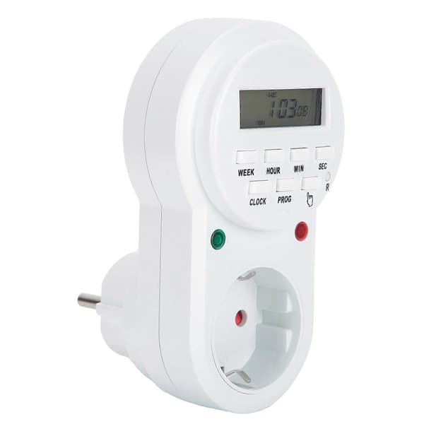 16A Smart Digital Programmerbar Timer Socket Syklisk Timer Uttak Bryter