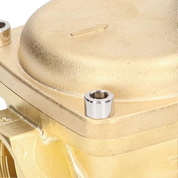 Magnetventil Messing Pilotstyret Ventil Normalt Lukket G1?1/4in 2 Positioner 2 Vejs til Vand Olie AC220V