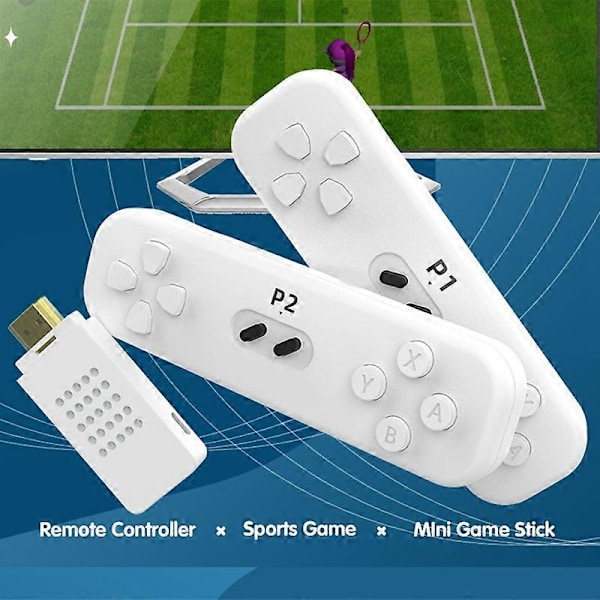 Retro Game Stick med 2.4G Trådløs Controller 4K Klassisk Bevægelsessensor Spillekonsol Videospil Indbygget 800 Spil