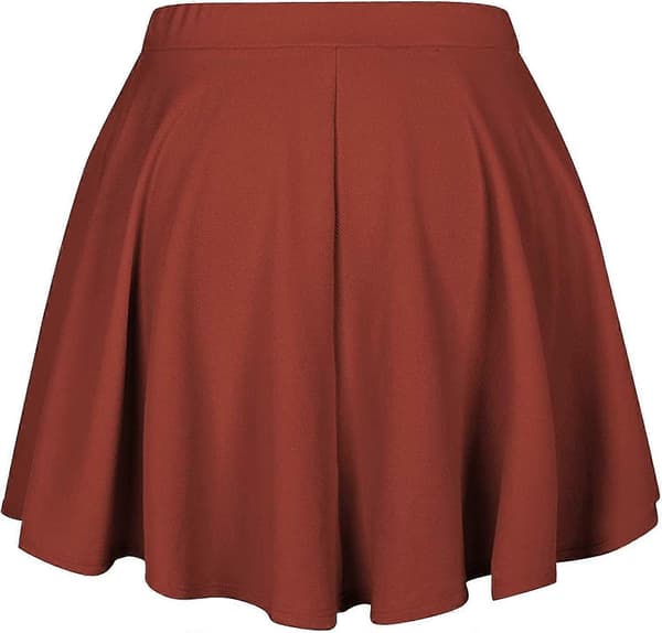 Dame Plus Size Strækbar Elastisk Talje Flared Casual Mini Skater Nederdel Xs-2xl M