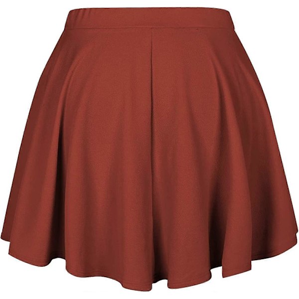Naisten plus-kokoinen joustava, kuminauhavyötäröinen, levenevä, rento mini skater -hame Xs-2xl L