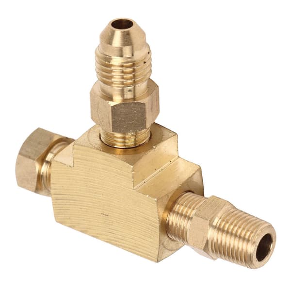 T-adapterfitting 4AN 1/8in NPT BSP messing perfekt tætning til turbo-olietilførselstryksensor