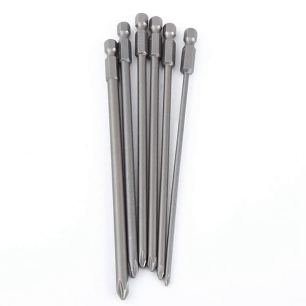6 stk. Skaft 1/4\" S2 Stål 150mm Magnetisk Skrutrekker Bit Sett Krysshode Bit Verktøy
