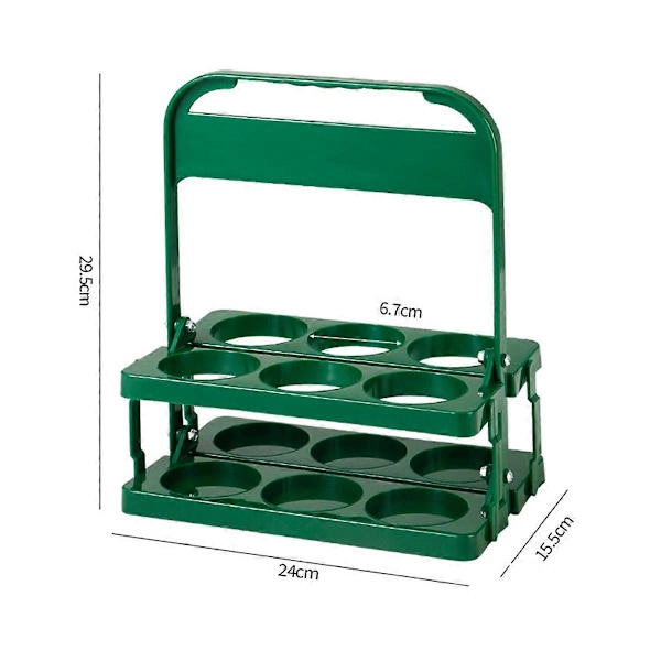 Bärbar Ölhållare - 6-pack Dryckeshållare, Återanvändbar Vinställ & Ölback i Plast, Perfekt för Picknickar och Fester C