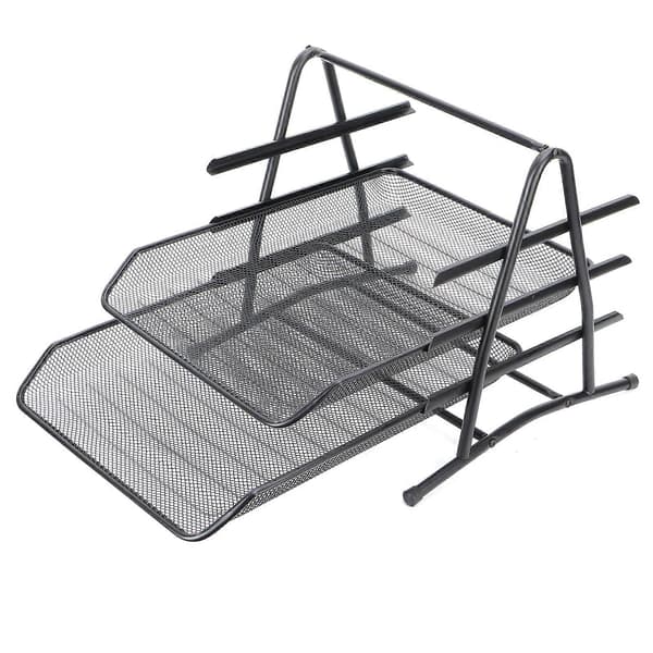 Dokumentbakke Tre Lag Netværks Desktop Organizer til Opbevaring af A4 Papirmapper Papirvarer
