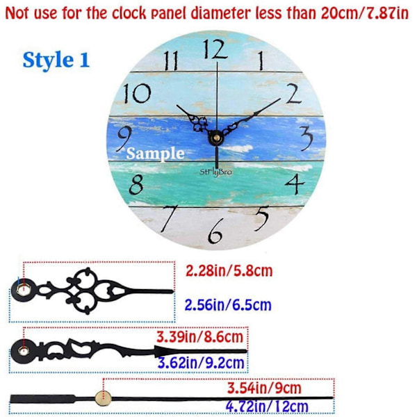 Stille Kvarts DIY Veggklokke Motor Kit Bevegelsesmekanisme DIY Reparasjonsdeler Erstatning med 3 Forskjellige Par Hender