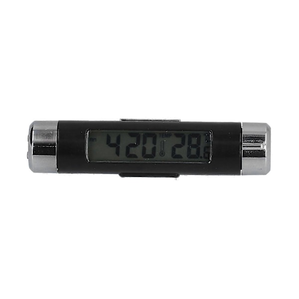 K01 Biltermometer Batteridriven Multifunktionell Ljusstark LCD Bilinstrumentbräda Klocka