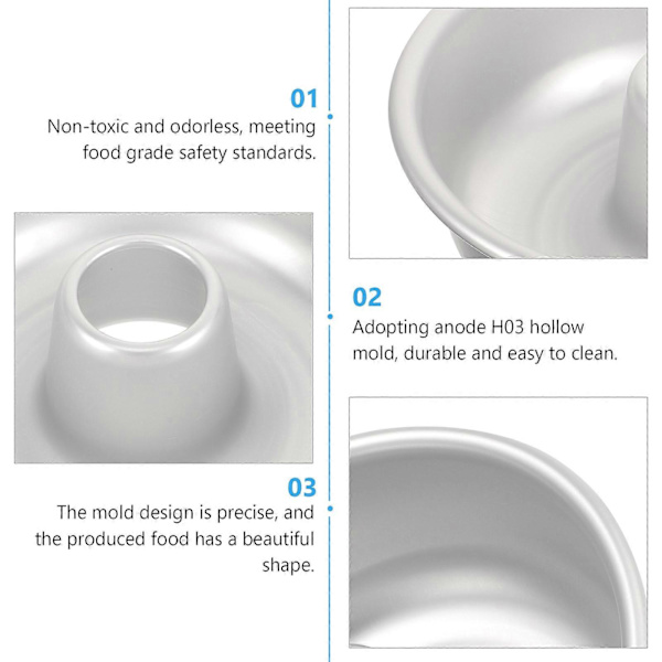 Munkform i aluminiumlegering, non-stick bakform för hemmabruk