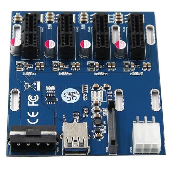 1 Drag 4 Adapter Forlengelseskabel Én Drag Fire Adapterkort PCI-E til Fire PCIE Multifunksjonelt Utvidelseskort