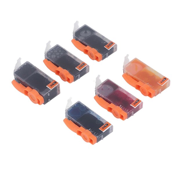 Bläckpatronset Svart och Färg Bläckpatron Combo Ersättning för PIXMA IP4810 IP4910 IX6510 MG5210 MG5310 BK BK C M Y GY
