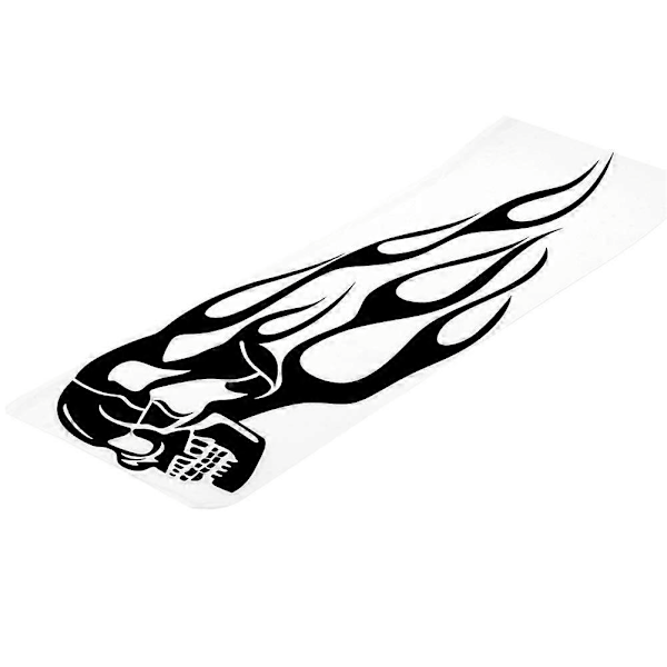 2 stk. Universal Motorcykel Benzintank Skelet Flammer Badge Mærkat Klistermærker