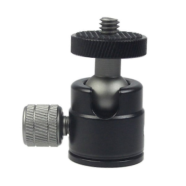 Mini Kulehode for GoPro for Osmo 360 Graders Roterbar Aluminiumslegering 1/4 Skrue LED Videolys Mobiltelefon DSLR Kamera Monopod Stativhode Festeadapter