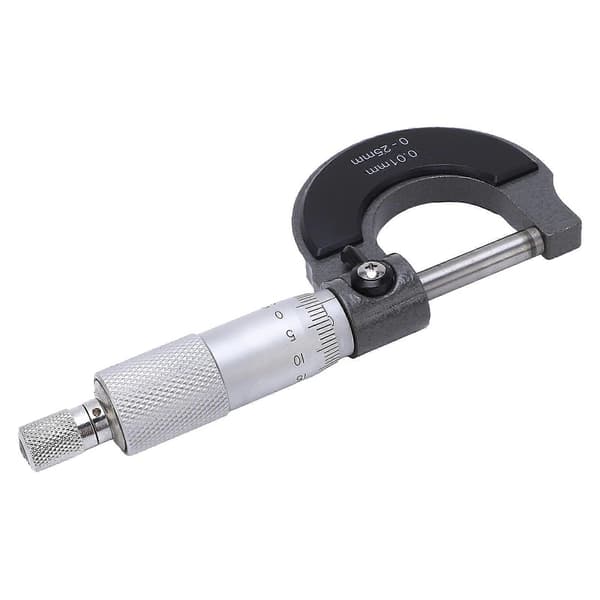 Mikrometer Stabil Legering Overflade Præcis Måling Bærbar Mikrometer Tykkelsesmåler 0-25/0,01mm