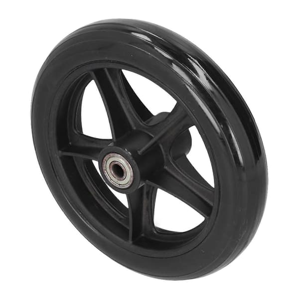 Udskiftningshjul til kørestol 16 cm PU Walker Caster Tilbehør med kugleleje sort