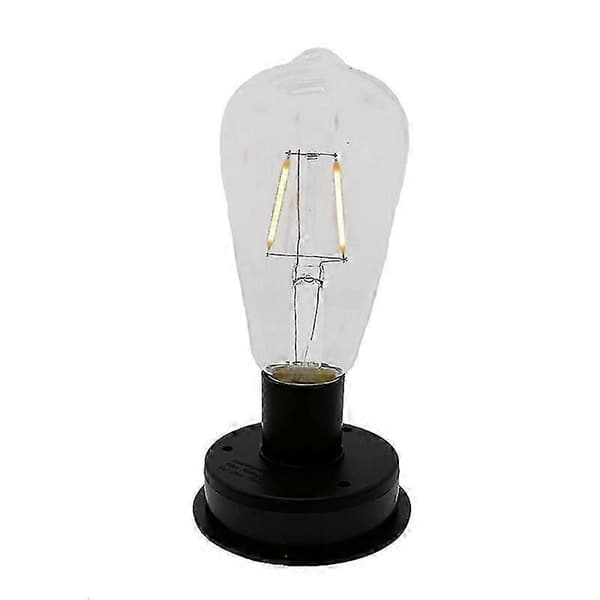 1 stk. Solar LED Wolframtråd Pære Lampe 2800K Natlys (7cm)