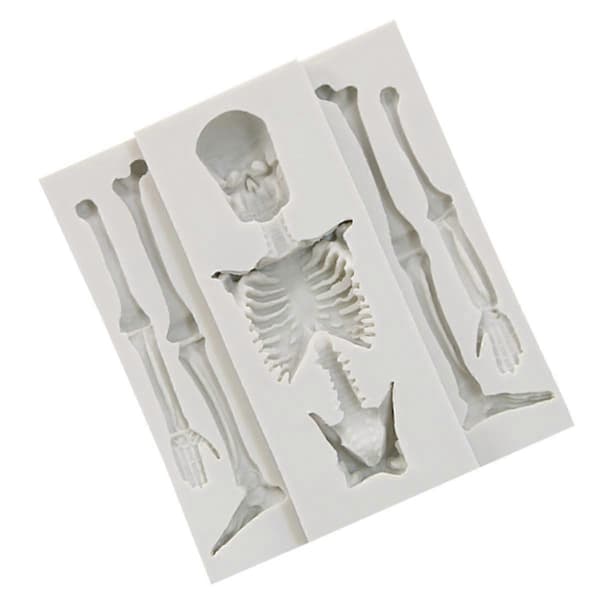 Skull Skeleton Chokolade Silikoneforme 3D Skelet Knogle Silikoneform til Slik Cookie Fremstilling DIY Bagning