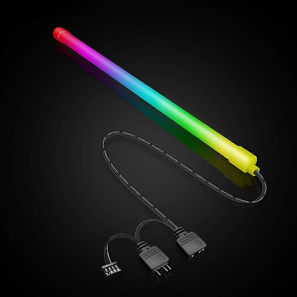 Y360 ARGB Chassisljusramp 360° Panoramisk Ljusstark 26 Lamppärlor Dator Dekorativ Silikon LED RGB Ljusramp
