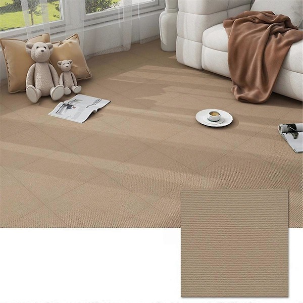 Selvklebende Teppefliser 30x30cm - Enkel Installering av Gulvmatter for Hjem, Kontor, Gang, Studierom & Soverom, DIY Dekor B